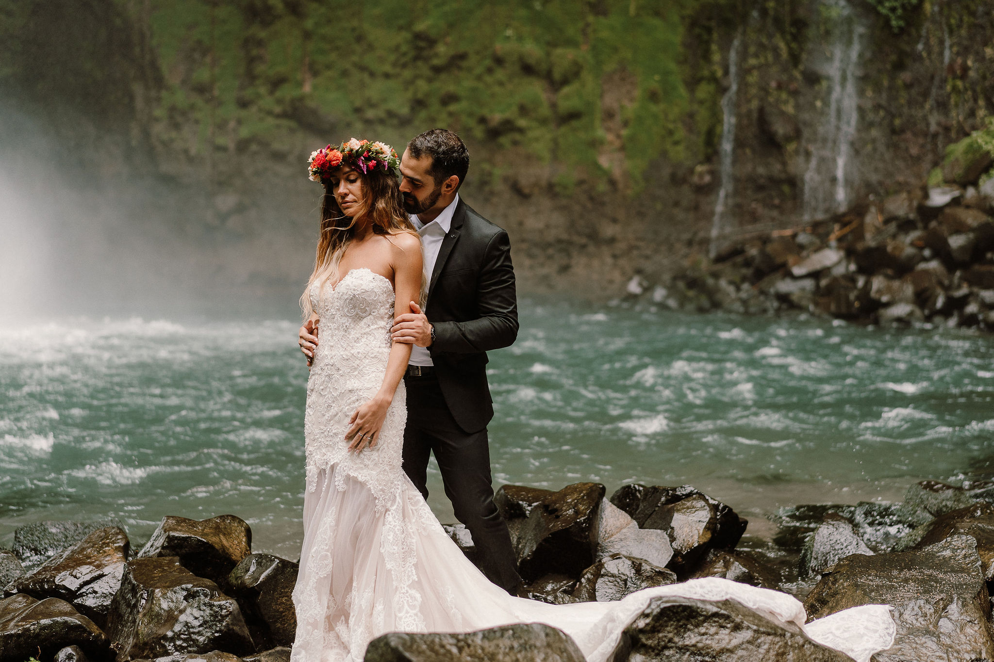 eternal love fortuna waterfall elopement